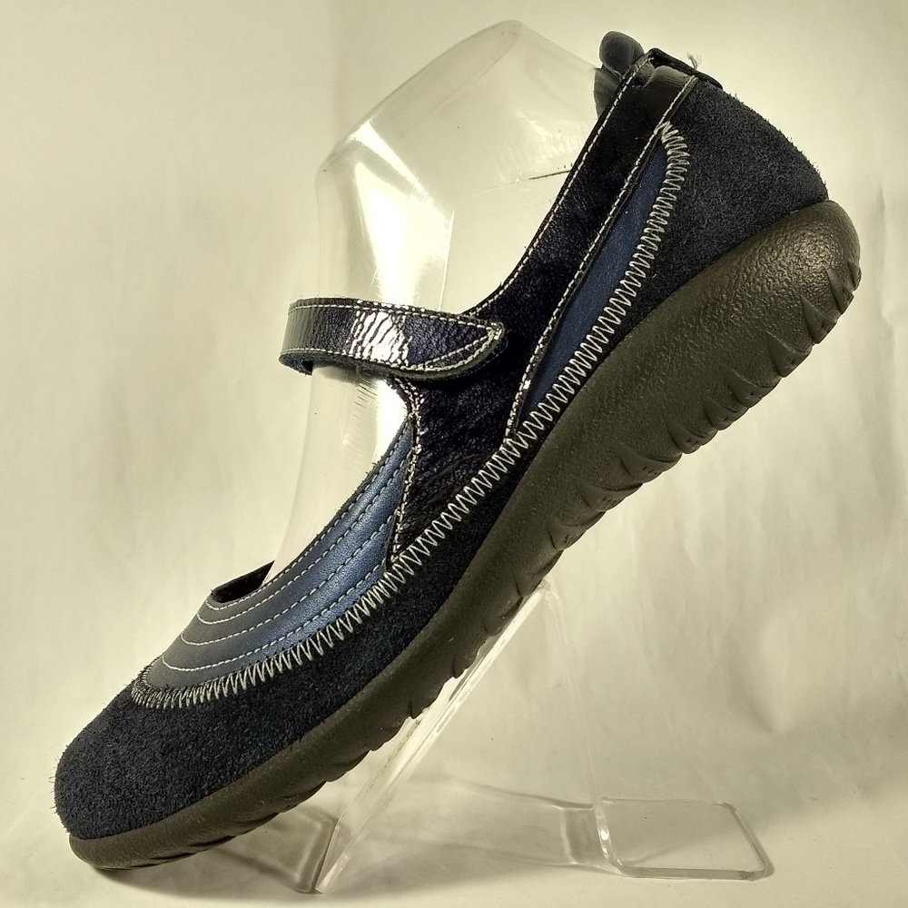 Naot Kirei Blue Suede Leather Mary Jane Comfort Shoe Women 10 - 10.5 / EUR 41